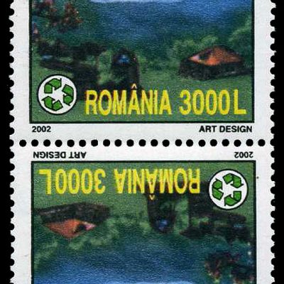 Set of 2 values TÊTE-BÊCHE Events – International Year of the Mountains and International Year of Ecotourism