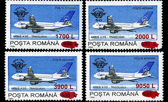 50 Years O.A.C.I., Overprint Zeppelin