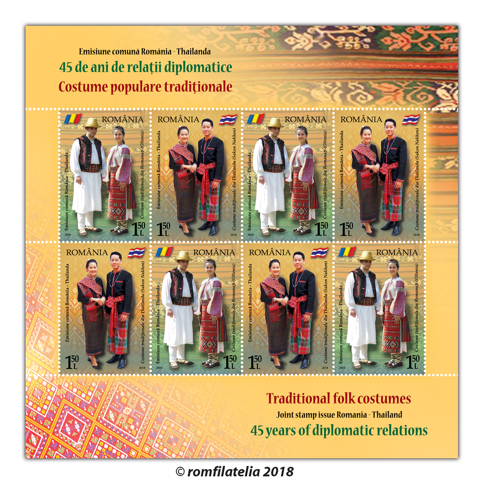 Joint stamp issue ROMANIA – THAILAND: 45 years of diplomatic relations 1 Joint stamp issue ROMANIA – THAILAND: 45 years of diplomatic relations