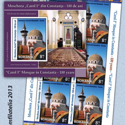 Joint Stamp Issue ROMANIA - TURKEY: “Carol I” Mosque in Constanta - 100 years