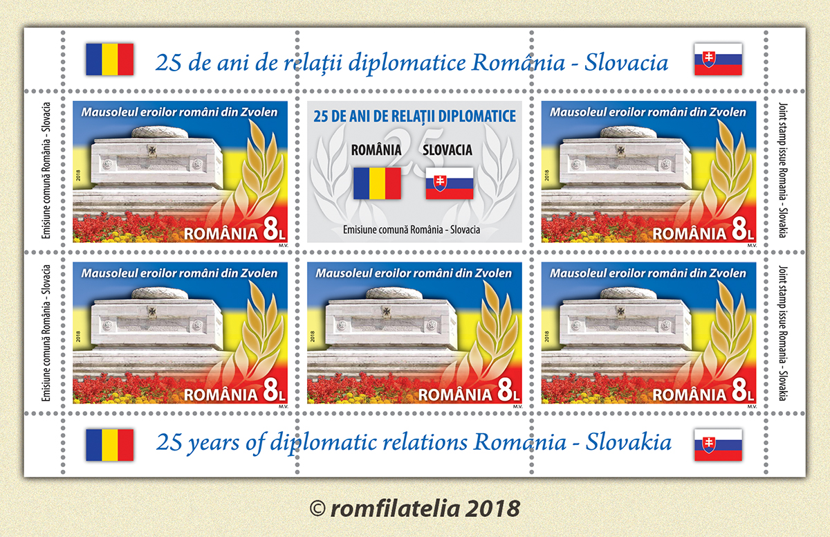 Joint stamp issue ROMANIA – SLOVAKIA 25 years of diplomatic relations 1 Joint stamp issue ROMANIA – SLOVAKIA 25 years of diplomatic relations