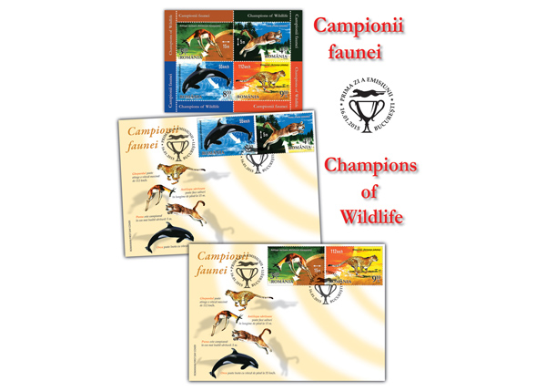 Champions of wildlife illustrated on the first Romanian stamps of 2015 1 Champions of wildlife illustrated on the first Romanian stamps of 2015