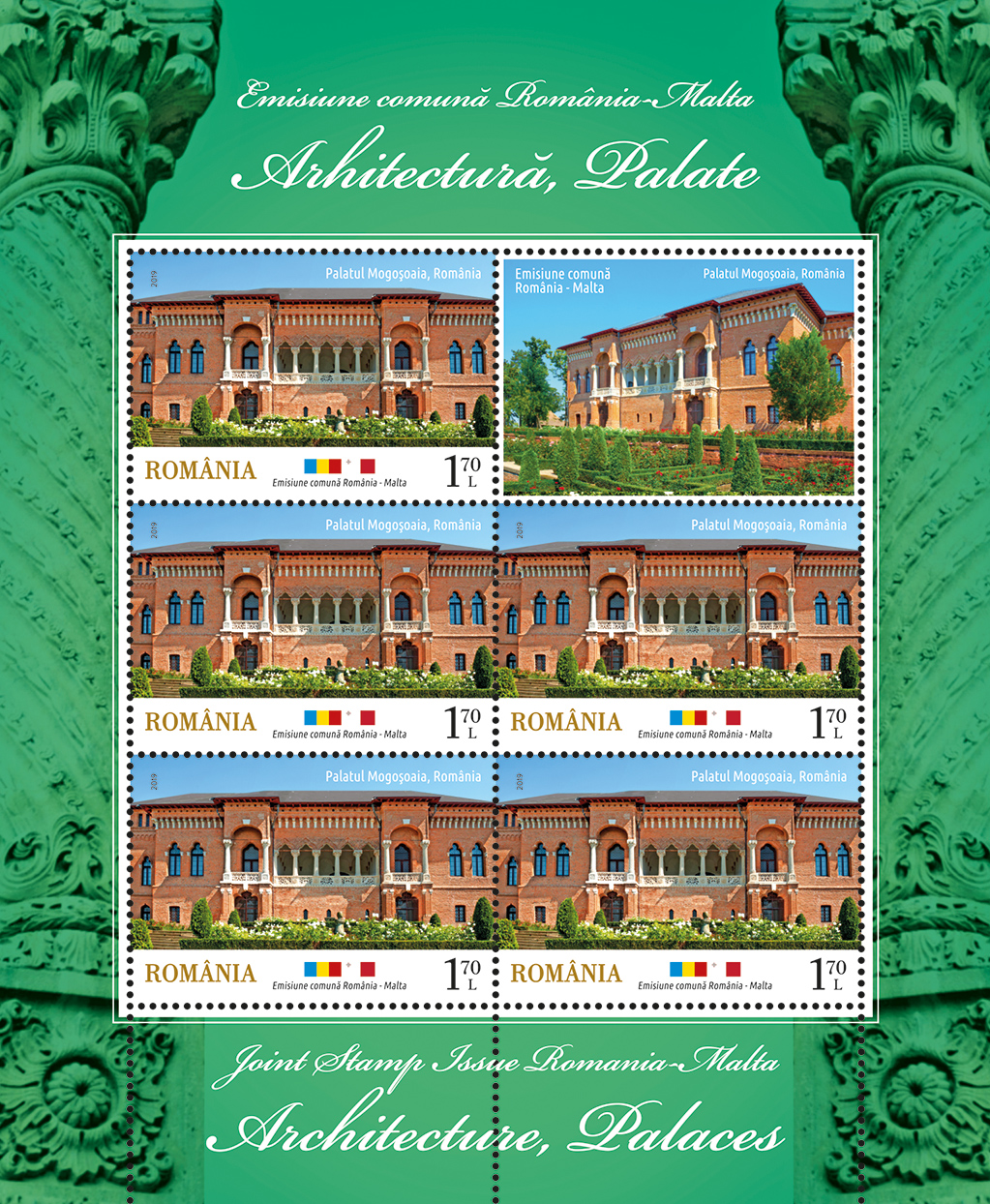 Joint stamp issue ROMANIA – MALTA ARCHITECTURE, PALACES 1 Joint stamp issue ROMANIA – MALTA ARCHITECTURE, PALACES