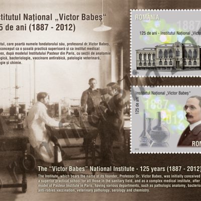 ROMANIAN POSTAGE STAMP DAY / 125 Years - The “Victor Babes” National Institute